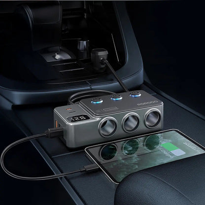 بورودو 120 واط Car شاحن Hub Trتقنية النبضات الضوئيةe-Pأوt Lighter Socket