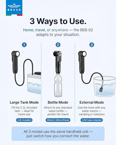Brave Electric Portable Bidet with 2.3L Water Tank