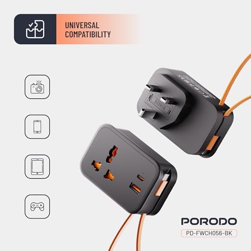 Porodo Universal Wall Socket
