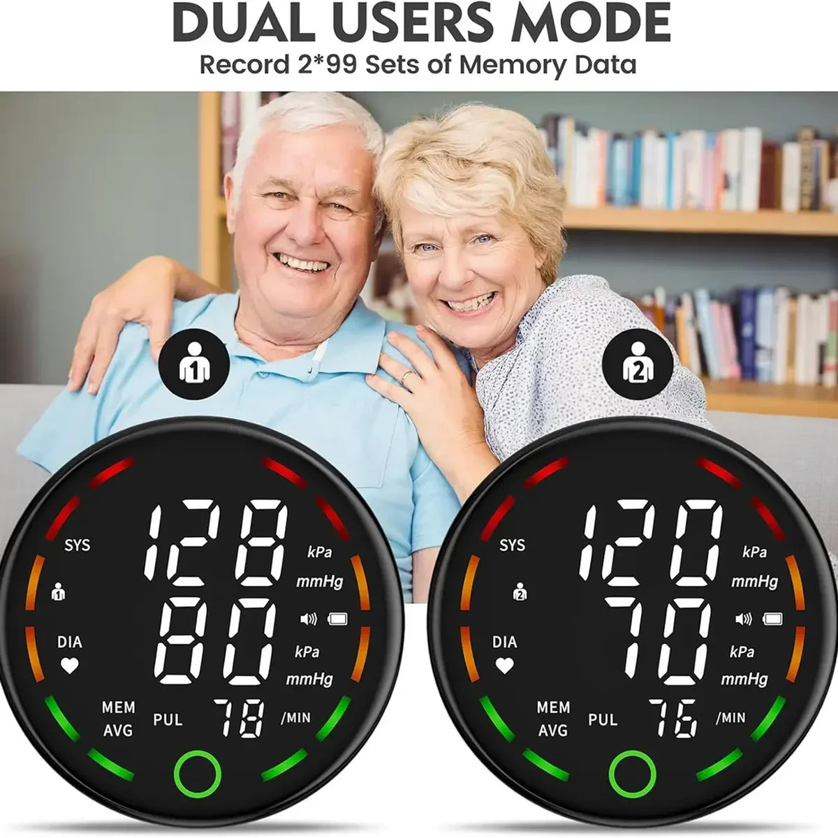 Porodo LiveOn - Digital Blood Pressure Monitor with One-Key Measure