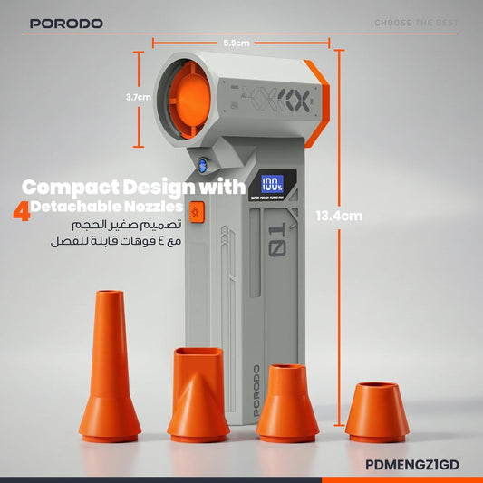 Porodo Rushjet Cordless Dust Blower with Turbo Speed