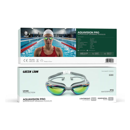 Green Lion Aqua Vision Pro Swimming Goggles