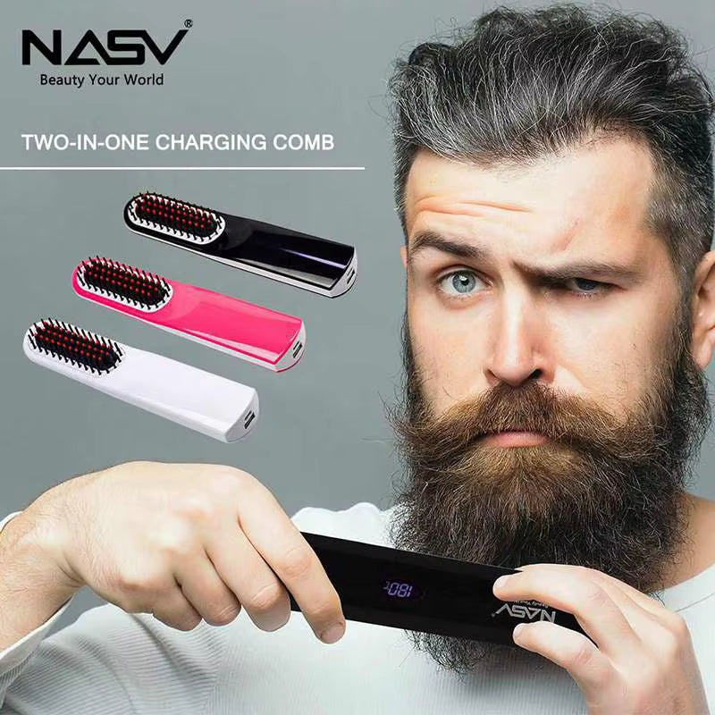 فرشاة تصفيف اللحية الصغيرة NASV 500 للاستخدام المنزلي/أثناء السفر