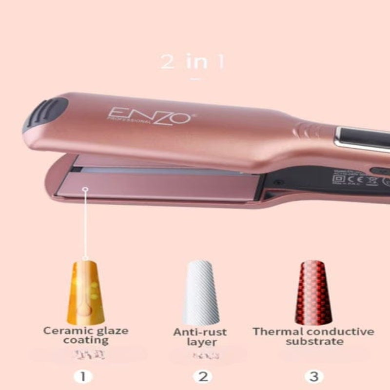 مكواة فرد الشعر إنزو 1080 درجة فهرنهايت بالأشعة تحت الحمراء EN-3851